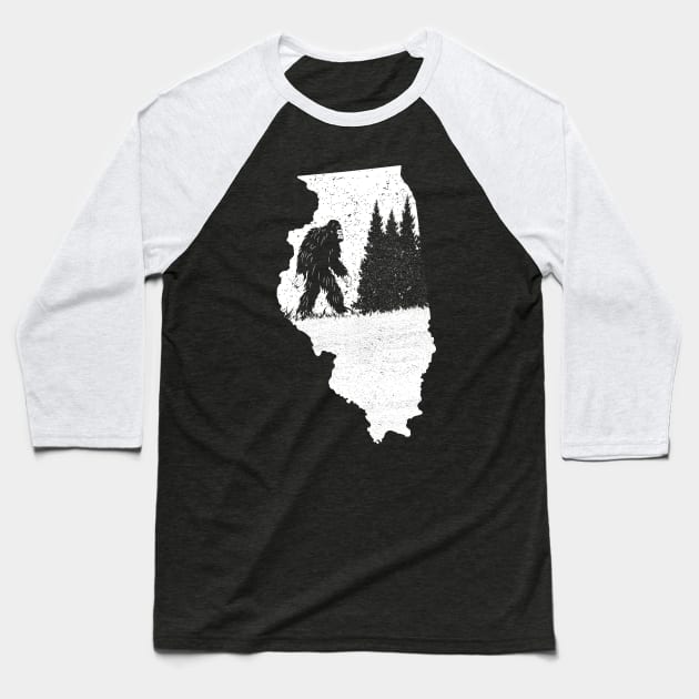 Bigfoot illinois state Baseball T-Shirt by Tesszero